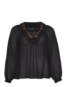 Mvula, L/S, Blouse Tops Blouses Long-sleeved Black Zizzi