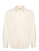 2 Pocket Patch Tops Shirts Casual Cream Wrangler