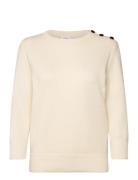 Pullover 3/4 Sleeve Tops Knitwear Jumpers Cream Gerry Weber Edition