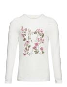 T-Shirt Ls Tops T-shirts Long-sleeved T-shirts White Creamie