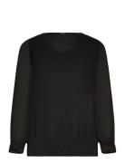 Vgabby, L/S, V-Neck Blouse Tops Blouses Long-sleeved Black Zizzi