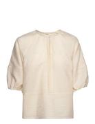 Herenaiw Blouse Tops Blouses Long-sleeved Cream InWear