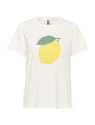 Cugith Lemon T-Shirt Tops T-shirts & Tops Short-sleeved White Culture