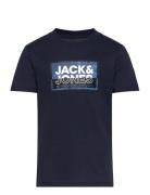 Jcologan Tee Ss Crew Neck Ss24 Jnr Tops T-shirts Short-sleeved Navy Ja...