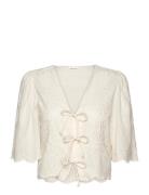 Sterre Tops Blouses Short-sleeved Cream Fabienne Chapot