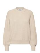 Mschacentia Rachelle Pullover Tops Knitwear Jumpers Beige MSCH Copenha...