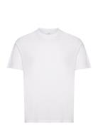 Slim-Fit Mercerised T-Shirt Tops T-shirts Short-sleeved White Mango