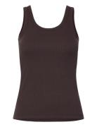 Tank Top Tyra Tops T-shirts & Tops Sleeveless Brown Lindex