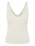 Opeyakb Top Tops T-shirts & Tops Sleeveless Cream Karen By Simonsen