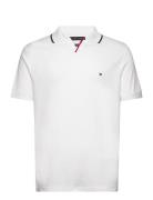 Rwb Tipped V Collar Reg Polo Tops Polos Short-sleeved White Tommy Hilf...