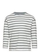 Striped Long Sleeves T-Shirt Tops T-shirts Long-sleeved T-shirts Green...