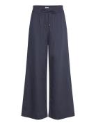 Pants Woven Bottoms Trousers Wide Leg Navy Esprit Casual