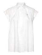 17/1 Pd Linen-Ssl-Bfs Tops Shirts Short-sleeved White Polo Ralph Laure...