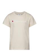 Crewneck T-Shirt Sport T-shirts Short-sleeved Beige Champion