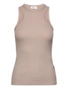 Tank Top Slim Tops T-shirts & Tops Sleeveless Beige Replay