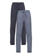 Pants Sweat 2-Pack Bottoms Sweatpants Blue Minymo