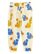 Squirrels Aop Trousers Bottoms Sweatpants Yellow Mini Rodini