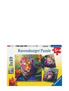 Jungle Babies 3X49P Toys Puzzles And Games Puzzles Classic Puzzles Mul...