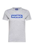 Classic Tee_B Tops T-shirts & Tops Short-sleeved Grey HUGO BLUE