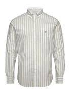 Reg Wide Poplin Stripe Shirt Tops Shirts Casual Green GANT