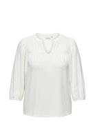 Carsandra 3/4 Split Top Jrs Tops Blouses Long-sleeved White ONLY Carma...