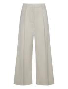 Ricardo - Classic Wool Blend Bottoms Trousers Wide Leg Beige Day Birge...