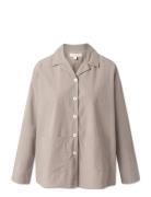 Silja Shirt - Taupe Tops Shirts Long-sleeved Beige STUDIO FEDER