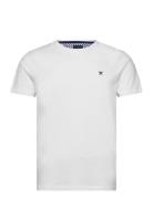 Swim Trim Logo Tee Tops T-shirts Short-sleeved White Hackett London