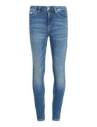 Mid Rise Skinny Bottoms Jeans Skinny Blue Calvin Klein Jeans