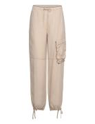 Apollors Pant Bottoms Trousers Wide Leg Beige Résumé