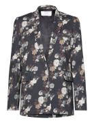 Pd-Marija Blazer Excl. Flower Blazers Single Breasted Blazers Black Pi...