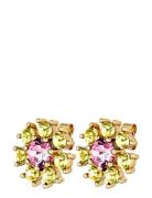 Aude Sg Yellow/Rose Accessories Jewellery Earrings Studs Pink Dyrberg/...