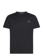 Ringer T-Shirt Tops T-shirts Short-sleeved Black Fred Perry