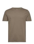 Mens Stretch Crew Neck Tee S/S Tops T-shirts Short-sleeved Khaki Green...