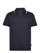 Rwb Tipped V Collar Reg Polo Tops Polos Short-sleeved Black Tommy Hilf...