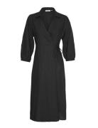 Mschjovene Ginia 3/4 Wrap Dress Polvipituinen Mekko Black MSCH Copenha...