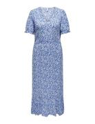 Carchianti S/S Long Dress Wvn Noos Polvipituinen Mekko Blue ONLY Carma...