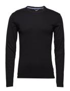 Basic Tee O-Neck L/S Tops T-shirts Long-sleeved Black Lindbergh