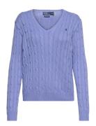 60/2X12 Pima Cotton-Lsl-Plo Tops Knitwear Jumpers Blue Polo Ralph Laur...