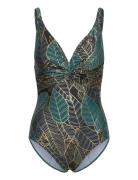 Nura Swimsuit Gold Uimapuku Uima-asut Green Missya