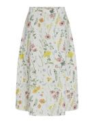 Vicapro Hw Midi Skirt Polvipituinen Hame White Vila