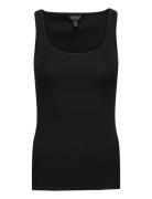 Rfnd Strtch 2X2 Rib-Tank Top Tops T-shirts & Tops Sleeveless Black Lau...