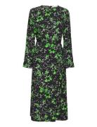 Agneta Dress Aop 14201 Polvipituinen Mekko Green Samsøe Samsøe