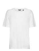 Drape Ss T-Shirt Tops T-shirts & Tops Short-sleeved White GANT