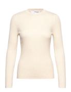 Slflydia New Rib Ls Knit O-Neck B Tops T-shirts & Tops Long-sleeved Cr...