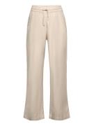 Trousers Linen Bottoms Trousers Beige Lindex