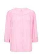 Sc-Calypso Tops Blouses Long-sleeved Pink Soyaconcept