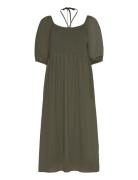 Kale Dress Polvipituinen Mekko Khaki Green Kaffe