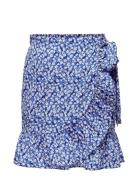 Onlolivia Wrap Skirt Wvn Noos Lyhyt Hame Blue ONLY