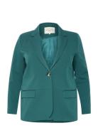 Kcsakira Blazer Blazers Single Breasted Blazers Green Kaffe Curve